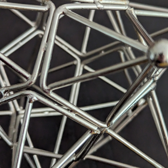 Scott Living Geometric Silver Metal Sculpture, Home Decor - Picture 8 of 10